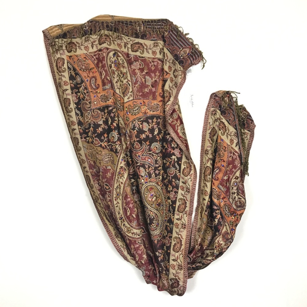 Forbidden Los Angeles Multi Patterned beaded Scarf